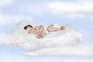 Clouds Newborn Photo Shoot